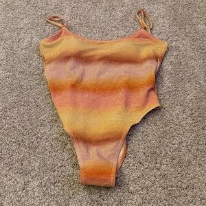Sparkling Kids Bodysuit in Orange and Gold